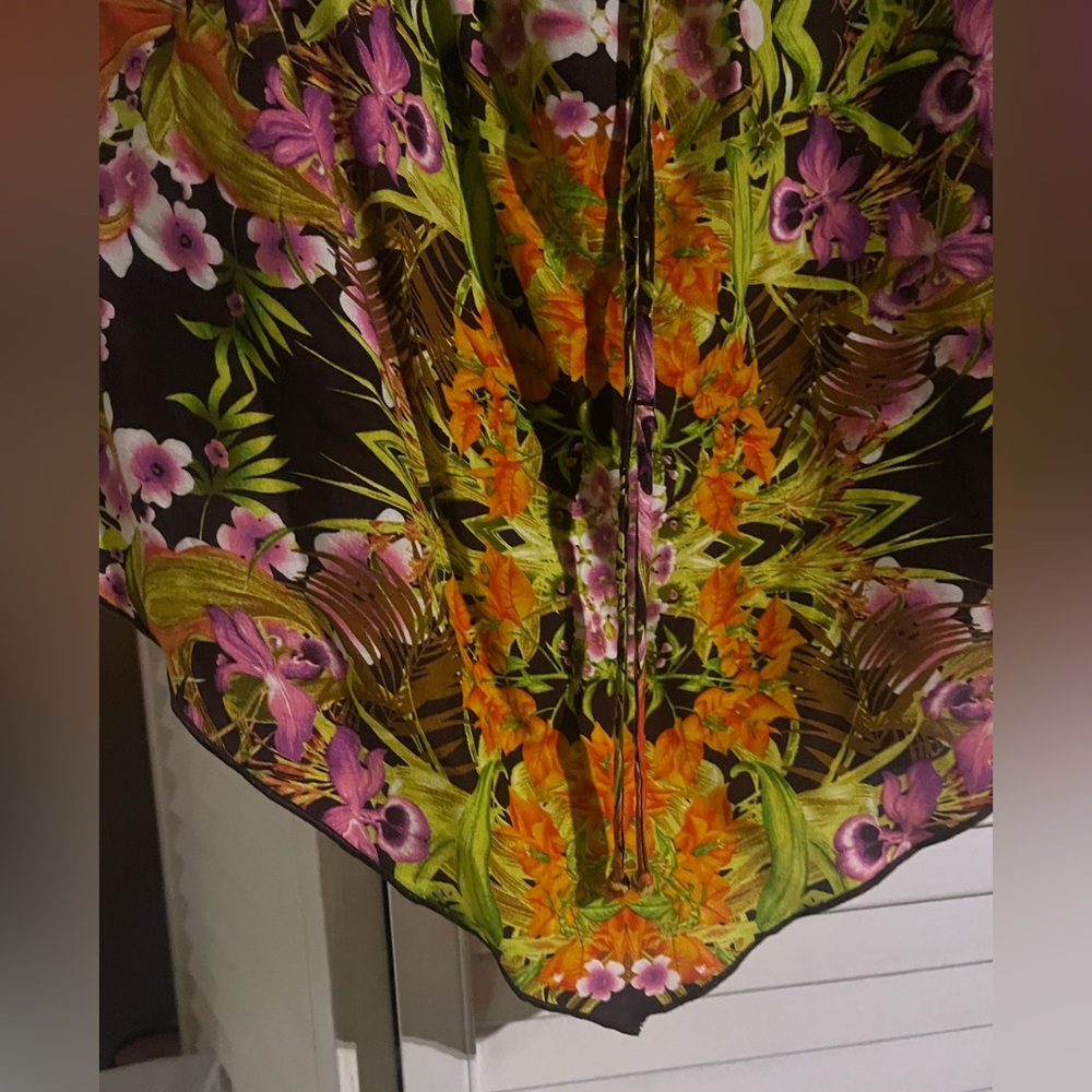 CATO Floral Blouse Vibrant Botanical Print - Picture 2 of 8